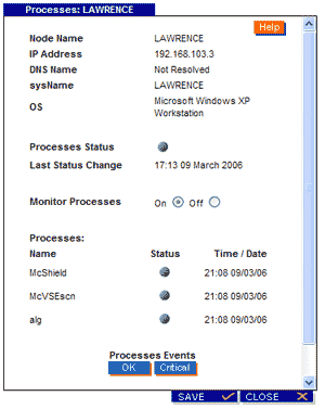 Processes running