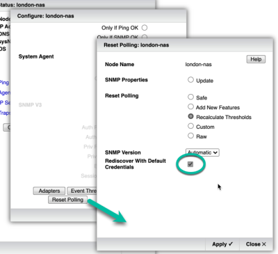 Reset Polling with Default Credentials