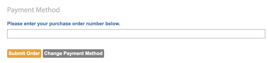 Paying by Purchase Order