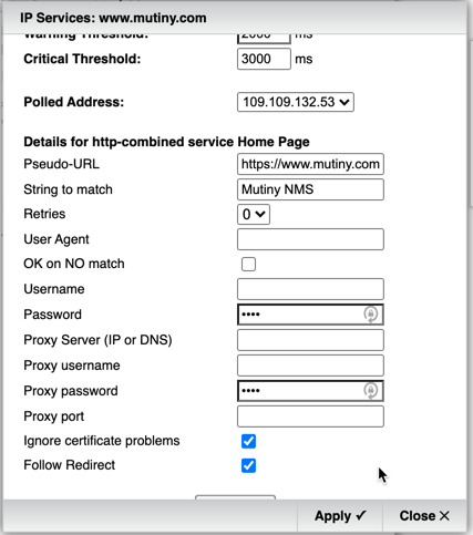 HTTP Combined Service Test Panel